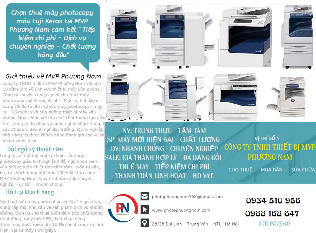 DỊCH VỤ CHO THUÊ MÁY PHOTOCOPY