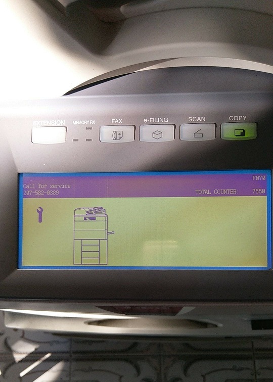 Sửa máy photo Toshiba báo lỗi F070