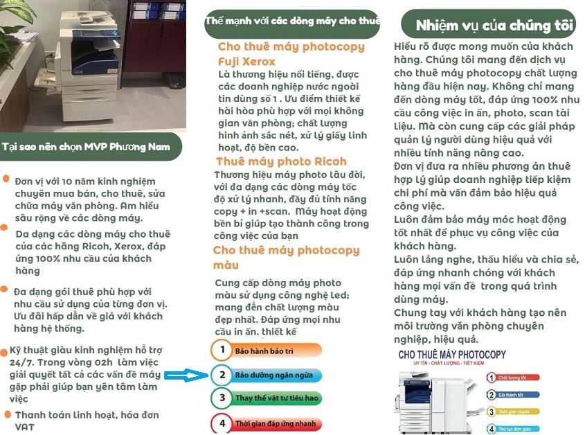DỊCH VỤ CHO THUÊ MÁY PHOTO