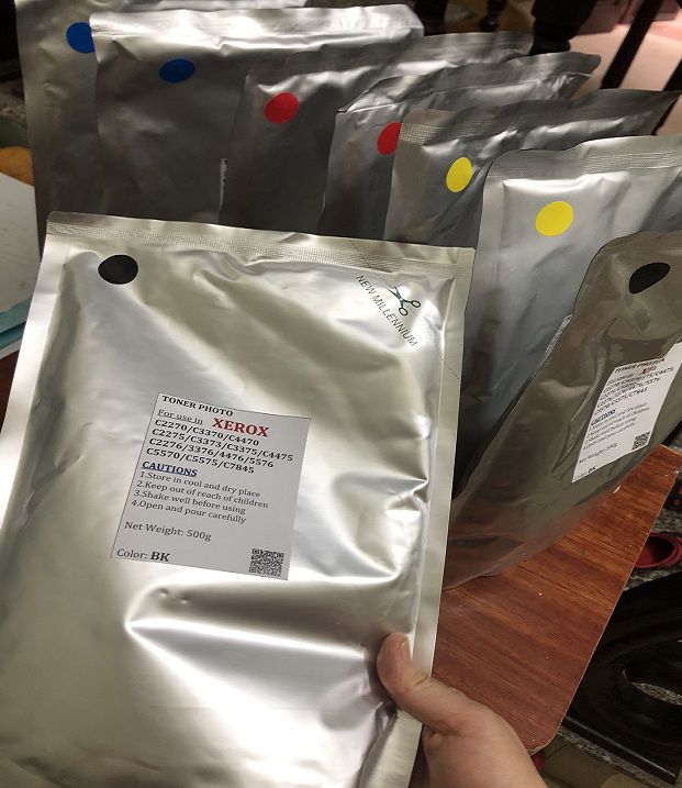mực gói đổ máy photo xerox màu