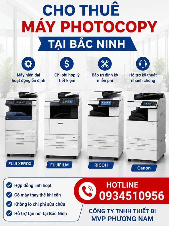Cho thuê máy photocopy tại Bắc Ninh