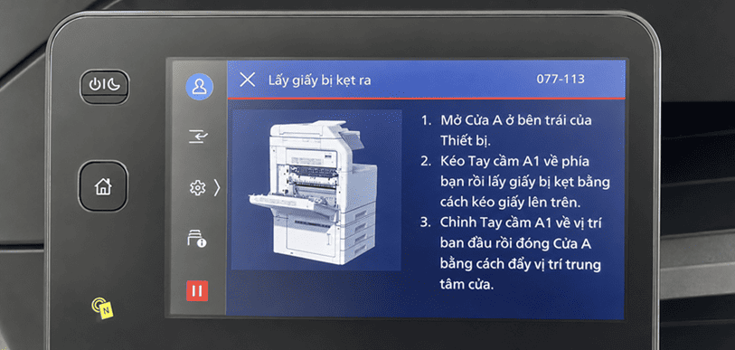 máy photocopy fujiflim báo lỗi kẹt giấy